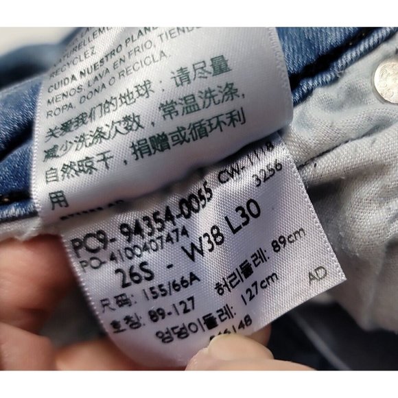 Levi's Strauss Gold Women's 38W X 30L Blue Light Wash Denim Mid Rise Skinny Jean - Picture 12 of 14